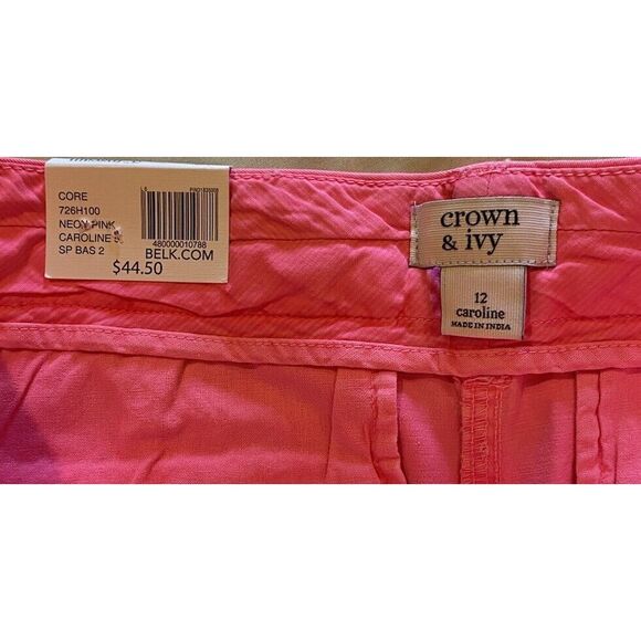 Crown & Ivy Carolina Shorts 5 in inseam, Stretch Sz 12, NWT - Picture 3 of 9